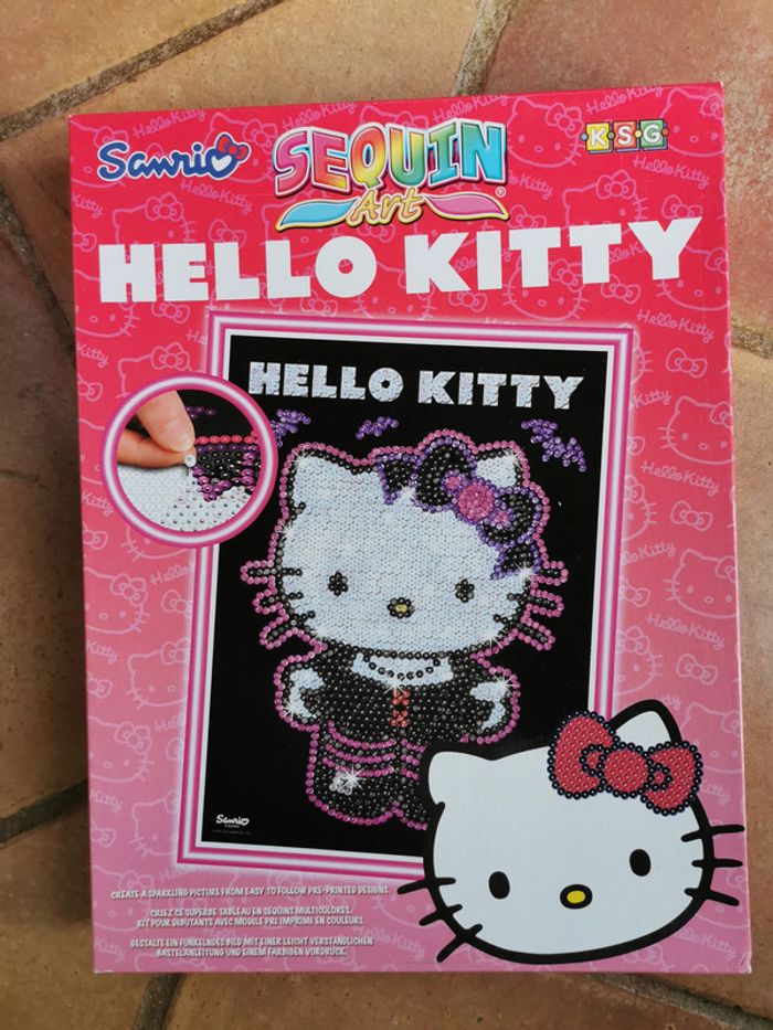 Tableau en sequins multicolores Hello Kitty Sanrio