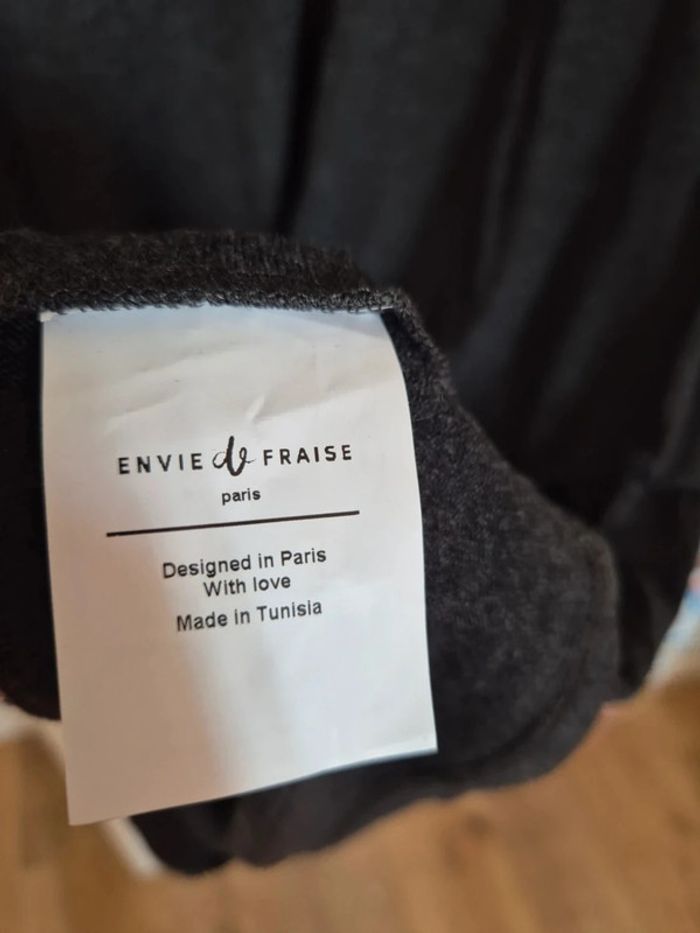 Robe grossesse gris pièce cuir Envie de fraise Taille 36 38 M - photo numéro 9