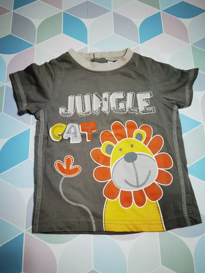 D4604 - tee-shirt garçon 12 mois - photo numéro 2