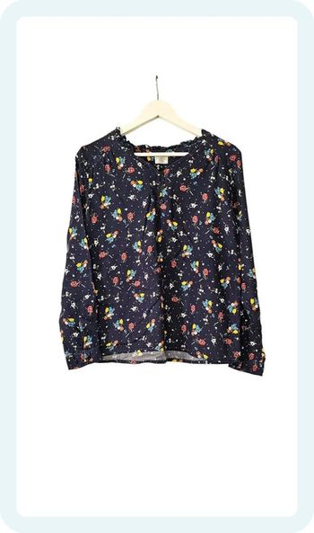 pull col V C'est beau la vie marine taille 38