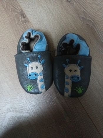Chausson cuir bebe mixte