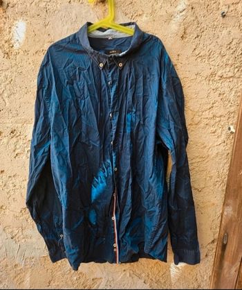 Chemise bleu nuit manche longue homme
