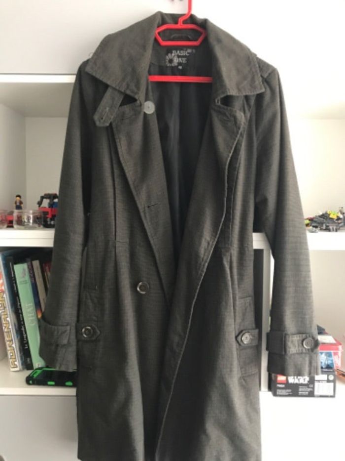 Trench kaki foncé