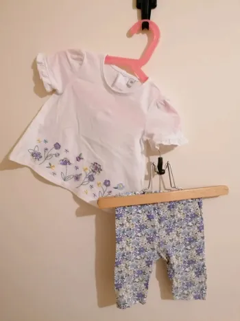 Ensemble été in extenso 12 mois motif fleurs