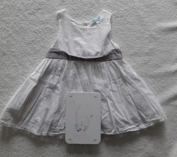Robe blanche U tout petits 6 mois