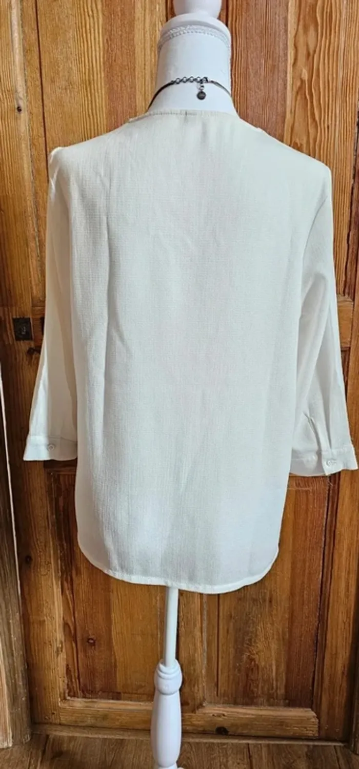 Blouse fluide blanche spring avec broderie - photo numéro 2