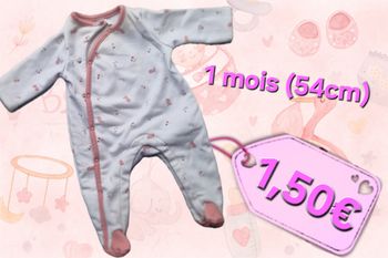 Pyjama fille 1 mois