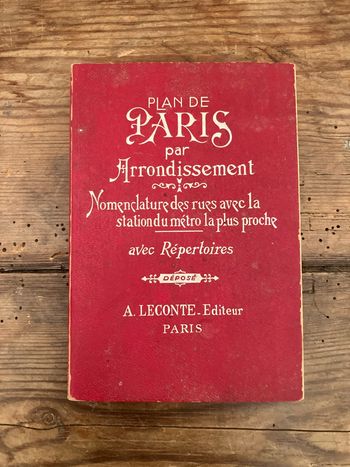 Ancien plan de  Paris par arrondissement 