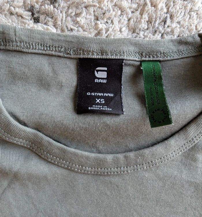 T-shirt Gstar raw taille XS homme vert - photo numéro 4