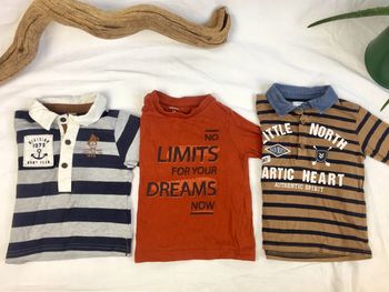 Lot de 3 t-shirt / polos manches longues 2 ans