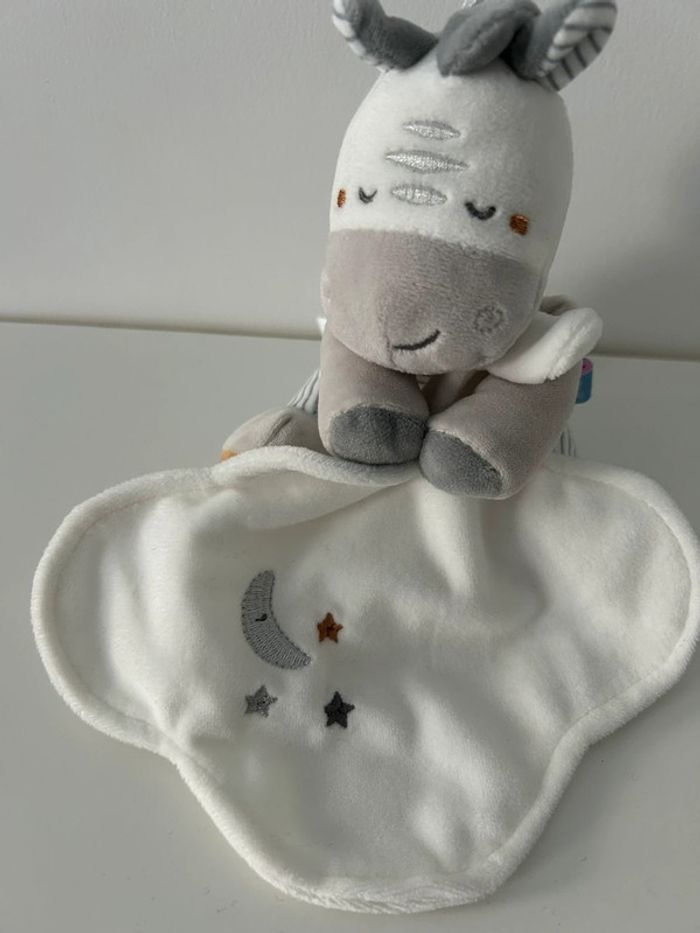 Doudou mouchoir zèbre sucre d’orge - photo numéro 3