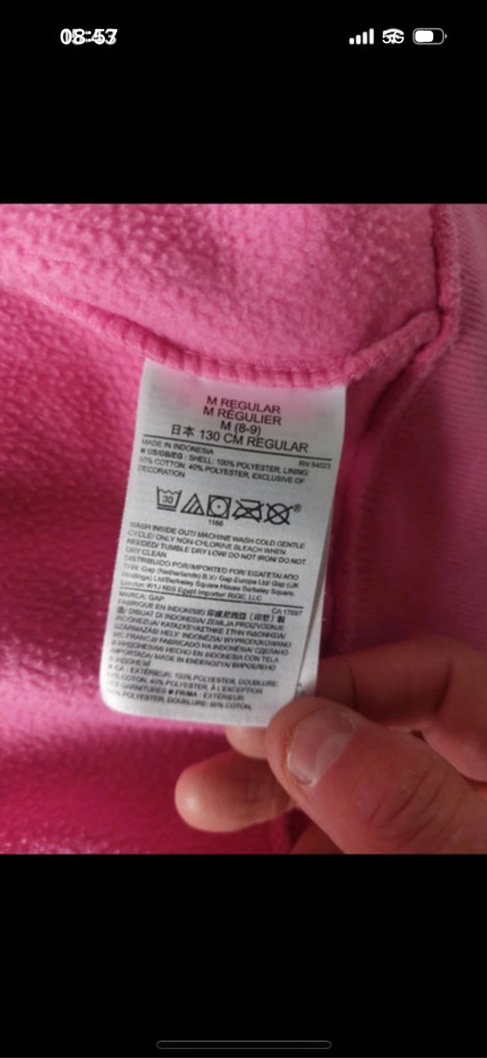Veste polaire  fille GAP taille M enfant 8 ans - photo numéro 4