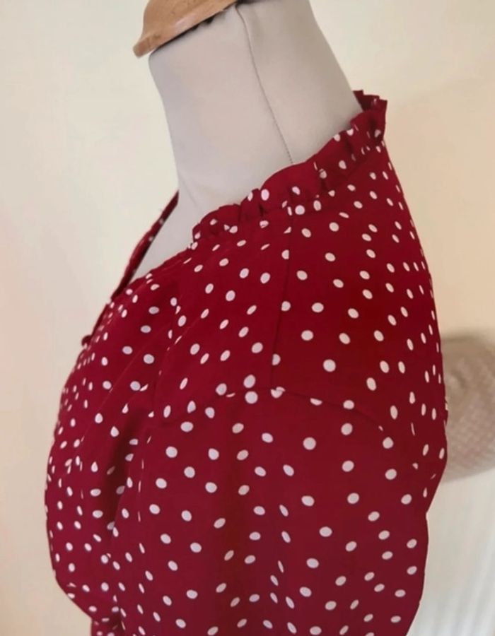 Robe à pois, rouge et blanche, Shein - photo numéro 7