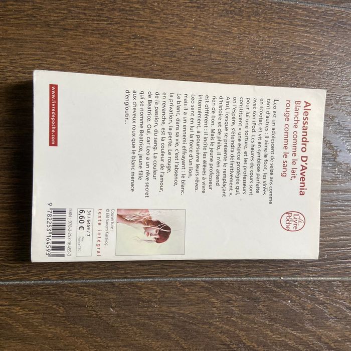 Alessandro d’avenia blanche comme le lait rouge comme le sang - photo numéro 2