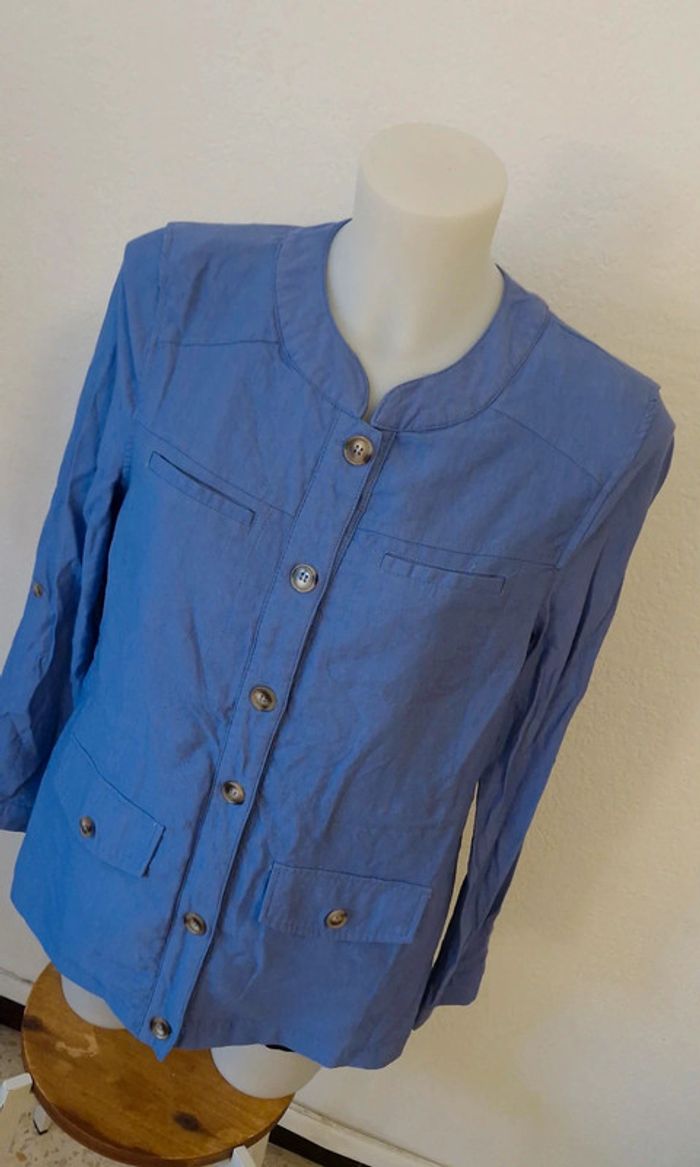 🤎 Veste bleu pour femme taille 42/44 - photo numéro 3