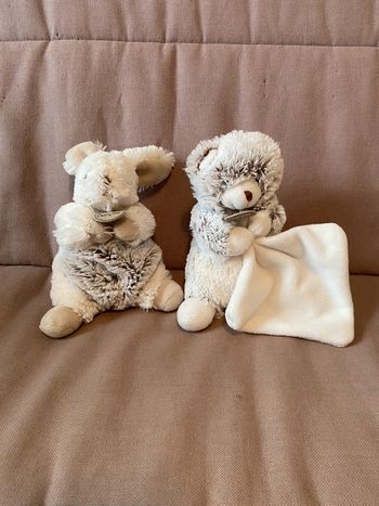 Lot de 2 peluches bébé