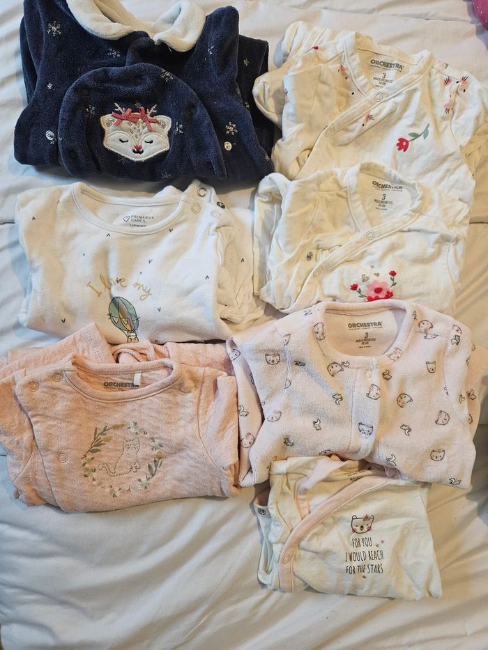 Pyjamas fille 3 mois