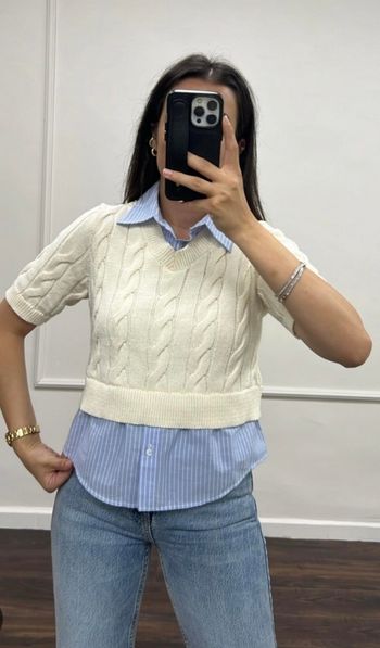 Magnifique pull/chemise taille 38 Zara neuve