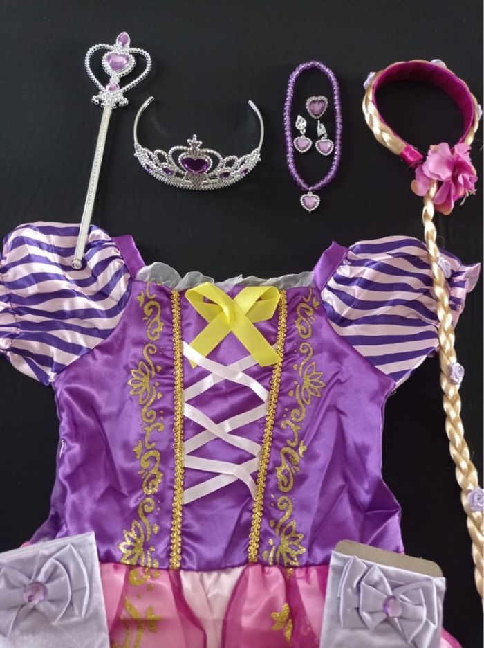Déguisement robe princesse raiponce 5-6ans - photo numéro 6