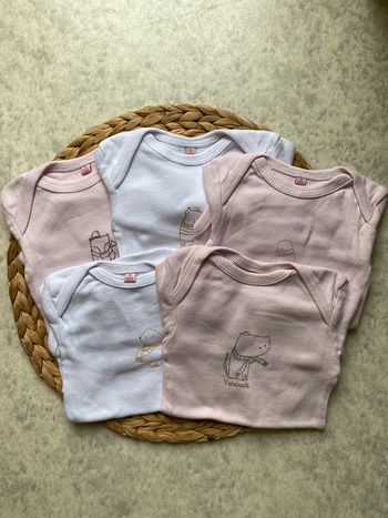 Lot de 5 bodies fille 3 mois