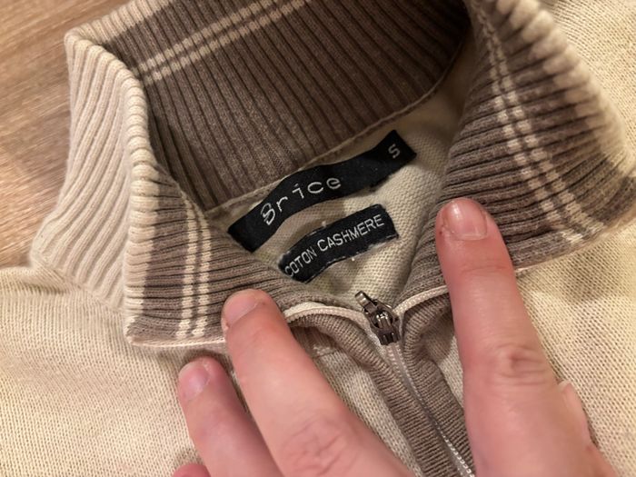 Gilet zippé Brice coton & cachemire – taille S - photo numéro 3