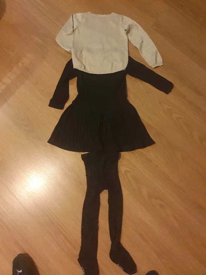 ensemble tenue de fête noir et doré 5 ans - photo numéro 7