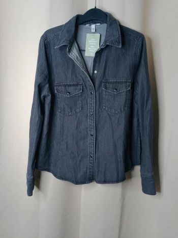 Veste en jean gris