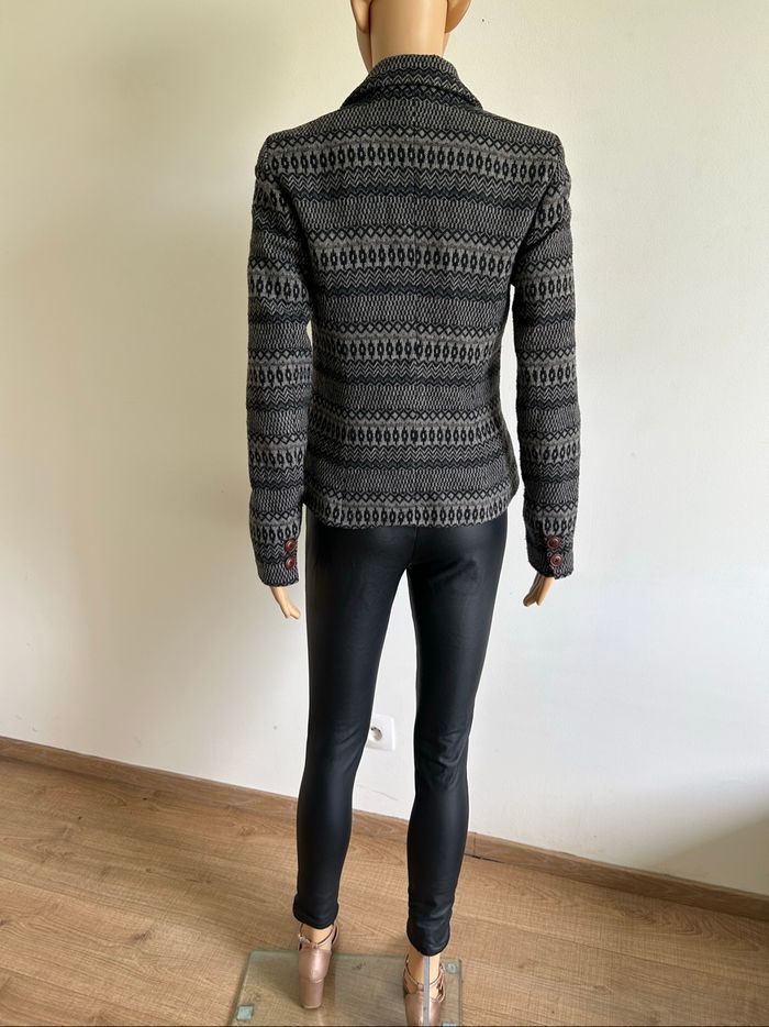 Veste courte grise et noire Esprit taille XS bon état - photo numéro 6