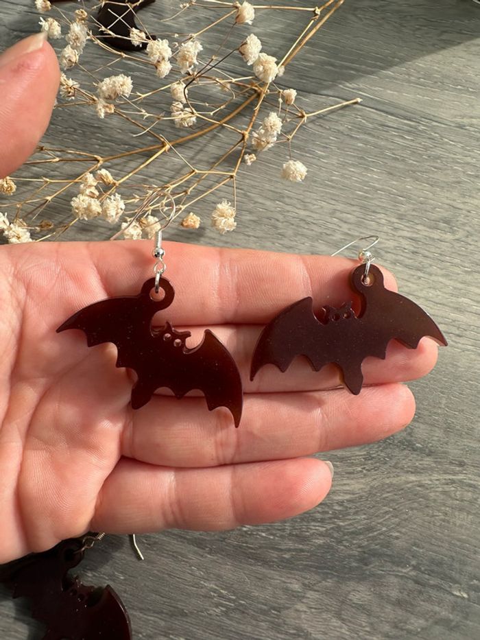 Boucles d'oreilles chauve souris - photo numéro 5