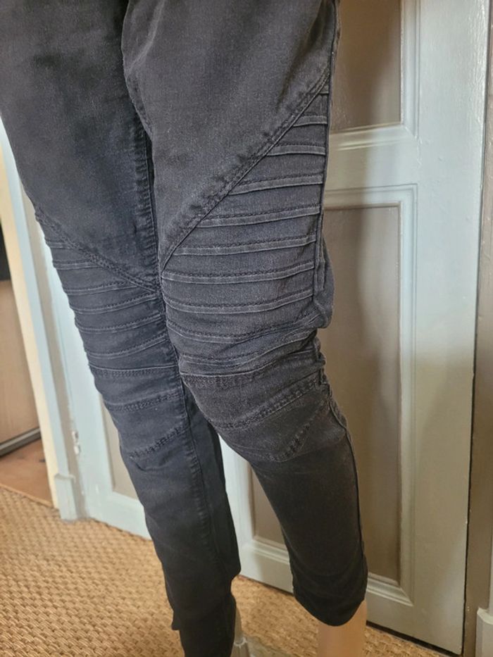 Pantalon jean noir délavé, taille 38 /40 - photo numéro 2