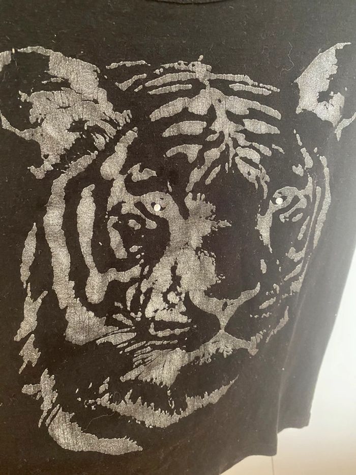 TEE shirt noir H&M 12 ans coton - photo numéro 2