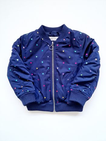 H&M - Bomber / veste / manteau manches longues - Cœurs (3 ans)