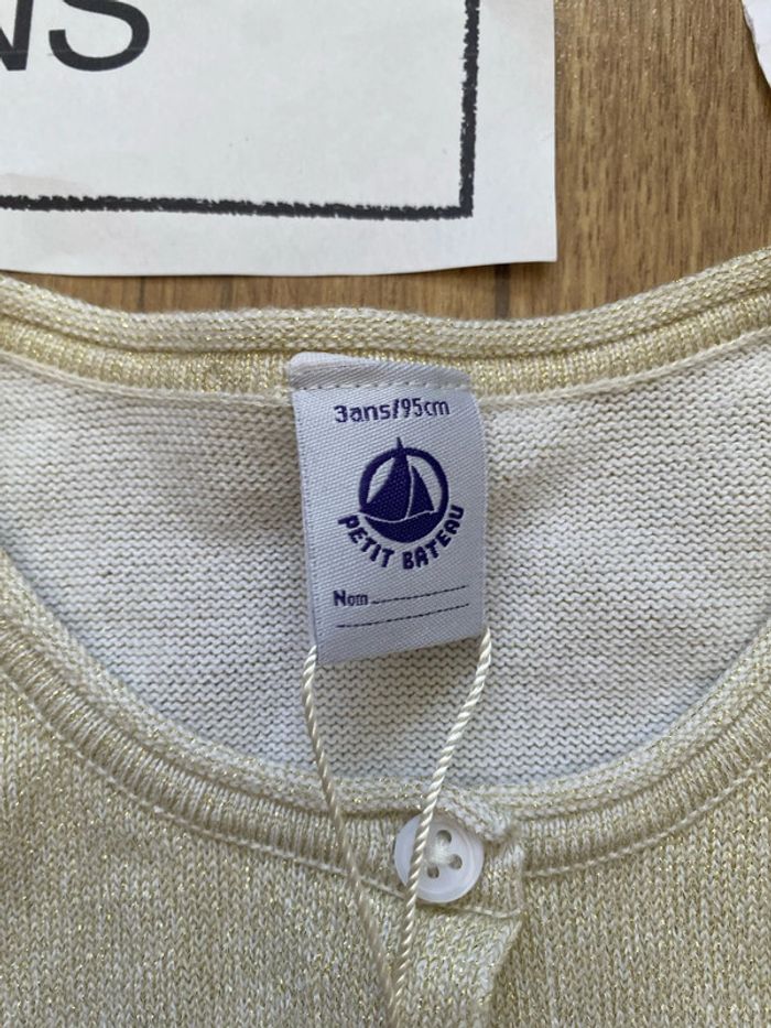 Gilet paillettes dorées 3 ans - photo numéro 2