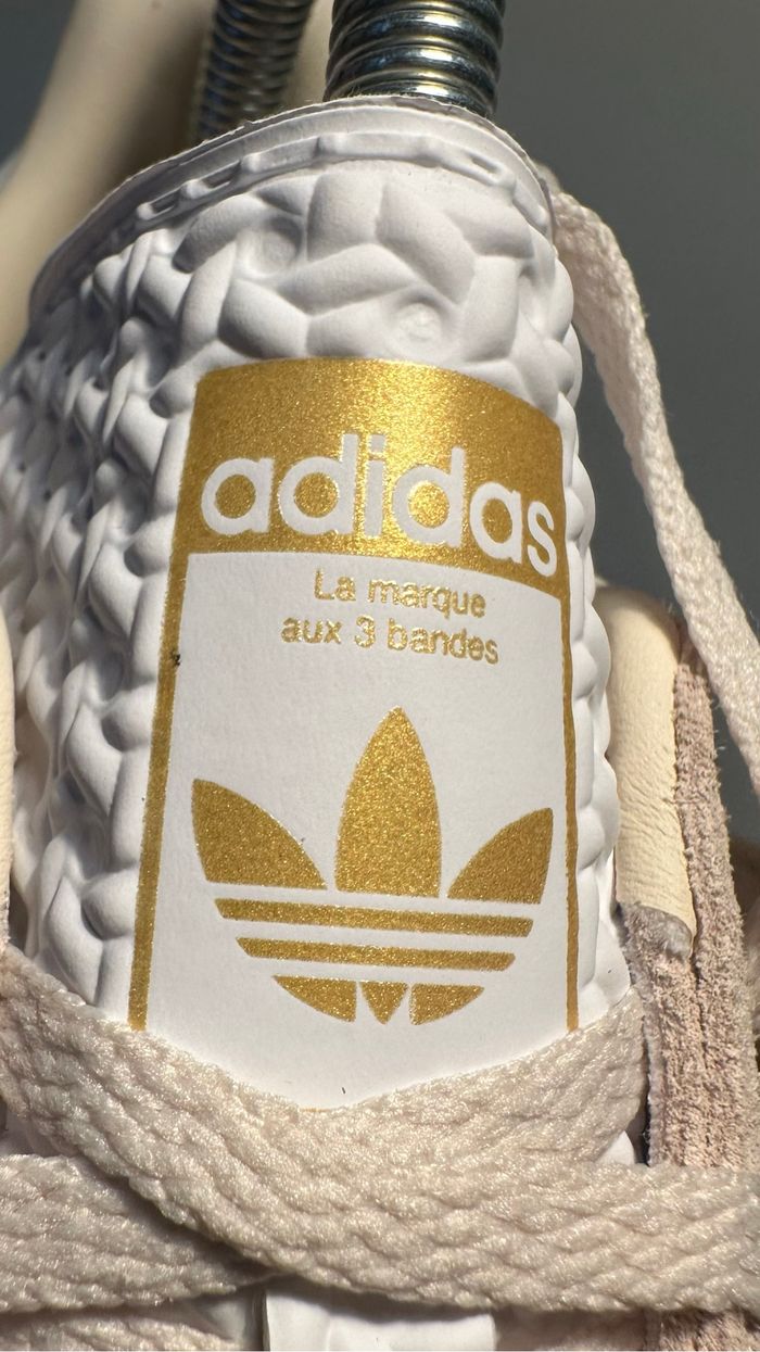Adidas Gazelle Bold wonder white gold-met - taille 37 1/3 - photo numéro 9