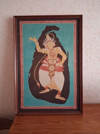 Tableau tissu peint Srilanka