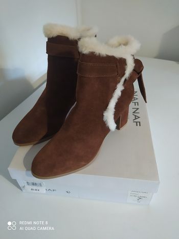 Bottine cuir p39 neuf Naf Naf