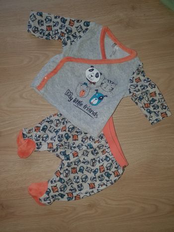 Pyjama deux pièces velours orchestra 1 mois