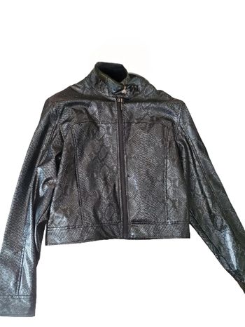 Perfecto simili cuir noir  effet serpent