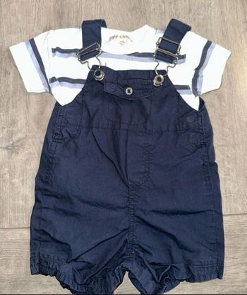 Salopette bébé été et t-shirt