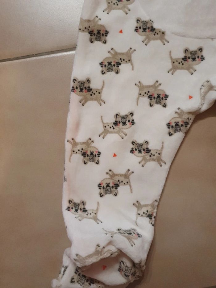 Pijama chat velour neuf 3 mois - photo numéro 4