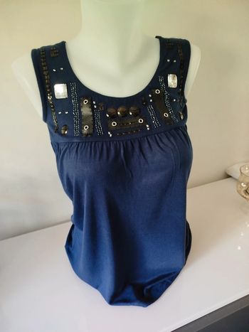 #debardeur#bleu marine#strass