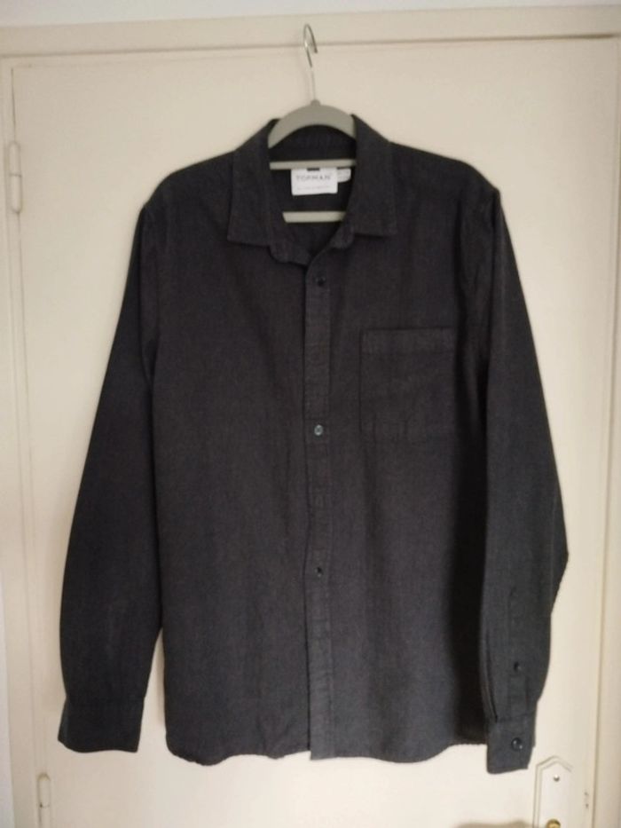 Belle chemise homme anthracite taille L
