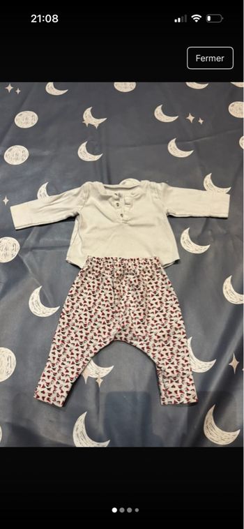 Ensemble petit bateau 6mois 