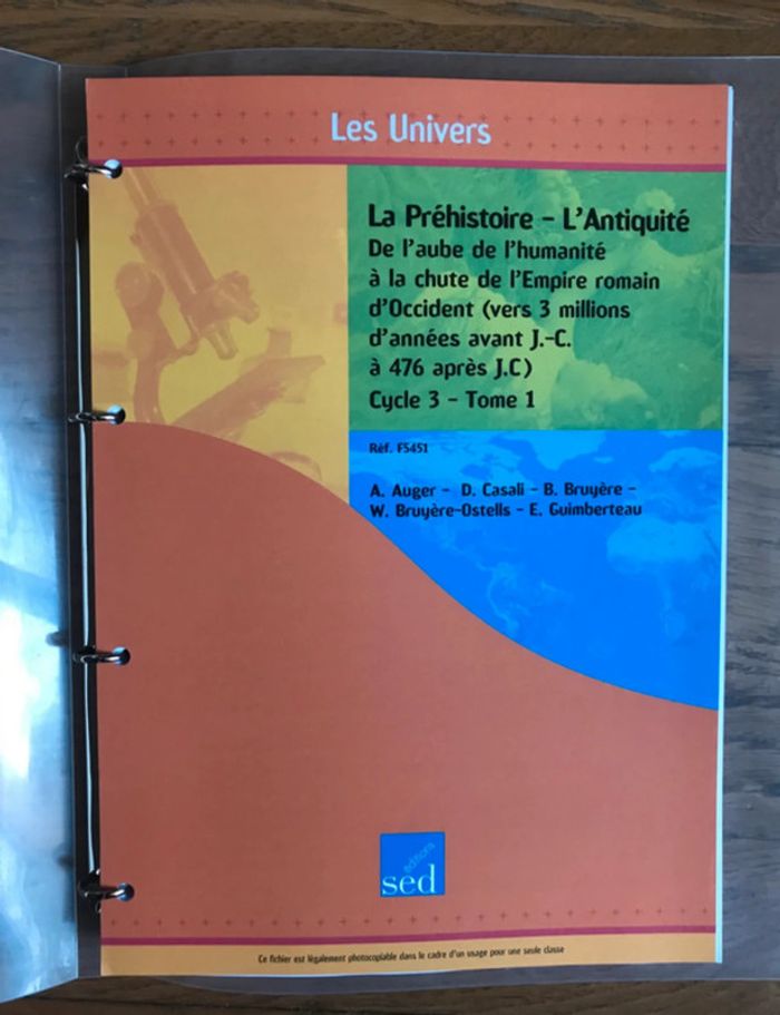 Histoire CM1 - CM2  la Préhistoire - l'Antiquité - 5 documents + fichier + posters + guide - photo numéro 2