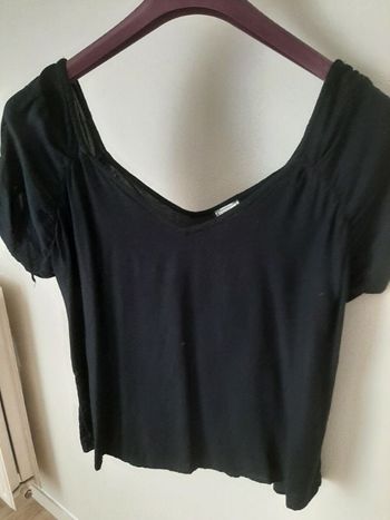 Blouse col V noire Pimkie