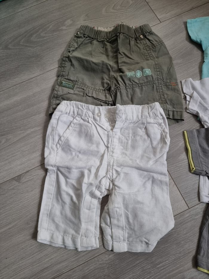 lot de 3 t-shirts manche courte et 2 shorts 6mois - photo numéro 3