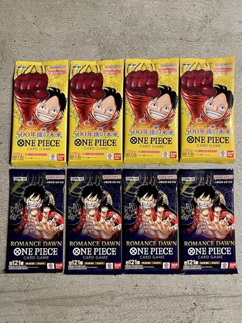 8 boosters cartes manga one piece neufs