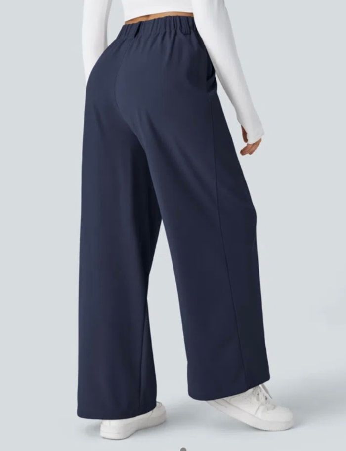 Pantalon large et fluide HALARA neuf marine XL - photo numéro 2
