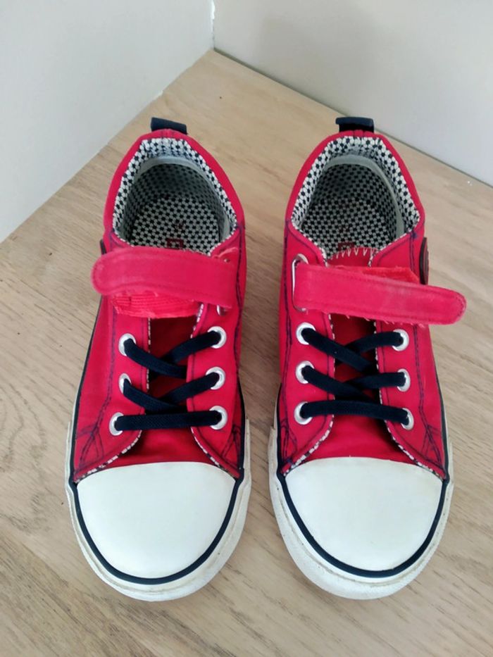 Baskets tissu rouge Creeks t 32 - photo numéro 2