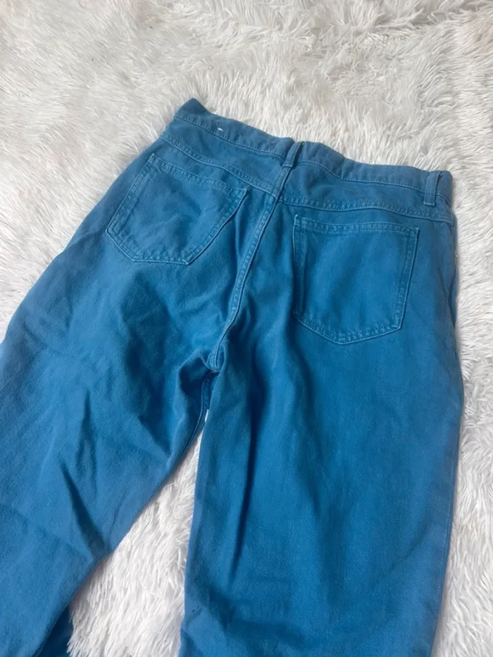 Jean Mom bleu électrique mango 38 - photo numéro 6
